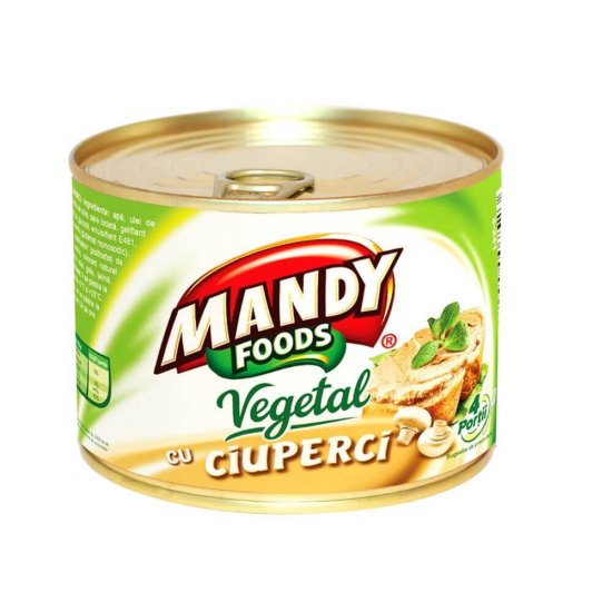 Pasta Vegetala cu Ciuperci Mandy, 200 g, Pasta Tartinabila Vegetala cu Ciuperci Mandy, Pasta Tartinabila cu Ciuperci Mandy, Pasta Vegetariana cu Ciuperci Mandy, Pasta Vegana cu Ciuperci Mandy, Pateu Vegetal cu Ciuperci Mandy