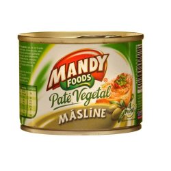 Pasta Vegetala cu Masline Mandy, 200 g, Pasta Tartinabila Vegetala cu Masline Mandy, Pasta Tartinabila cu Masline Mandy, Pasta Vegetariana cu Masline Mandy, Pasta Vegana cu Masline Mandy, Pateu Vegetal cu Masline Mandy, Pateu Vegetarian cu Masline Mandy