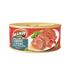 Carne de Porc in Suc Propriu Mandy, 300 g, Mandy Carne de Porc in Suc Propriu, Conserva Carne Porc, Conserva de Carne de Porc, Conserva cu Carne de Porc, Conserva Carne de Porc, Conserva Porc, Conserva de Porc, Conserva cu Porc