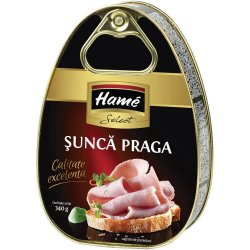 Sunca Praga Hame, 340 g, Sunca de Praga Hame, Conserva cu Sunca de Praga, Conserva Sunca Praga, Hame Sunca Praga, Conserve Hame, Conserva Hame, Gustare Hame, Gustari Hame, Carne la Conserva, Conserva de Carne, Conserva cu Carne, Sunca la Conserva