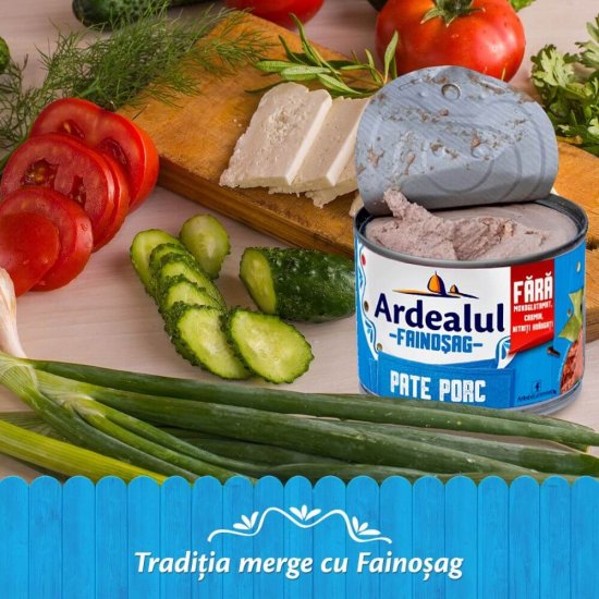 Pate de Porc Ardealul, 200 g, Pate Porc Ardealul, Pate din Ficat de Porc, Pate Ficat de Porc, Pate Ardealul cu Fainosag, Pate cu Fainosag, Pate Ardealul, Pate 200 g, Conserva Pate Ardealul, Conserva Mare Pate Ardealul, Pate Mare Ardealul