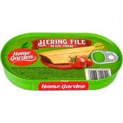 Hering File in Sos Tomat, Home Garden, 170 g, Hering in Sos Home Garden, Hering File de la Home Garden, Conserva de Peste de la Home Garden, Peste in Sos Hering File in Sos Tomat, Home Garden, 170 g, Hering in Sos Home Garden, Hering File de la Home Garden, Conserva de Peste de la Home Garden, Peste in Sos