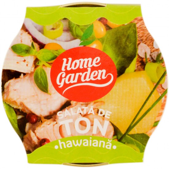 Salata de Ton Hawaiiana, Home Garden, 160 g, Salata Home Garden, Salata de Legume si Fructe  cu Ton de la Home Garden, Ton cu Legume Home Garden, Salata Hawaiiana Home Garden cu Ton, Ton cu Fructe si Legume