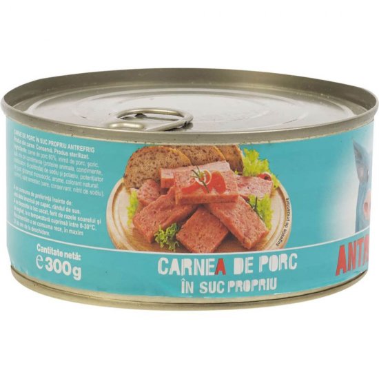 Carne de Porc in Suc Propriu Antrefrig, 300 g, Conserva Carne de Porc, Conserva Porc, Carne de Porc la Conserva, Carne de Porc Conservata, Carne de Porc Conserva, Conserva de Carne, Conserve de Carne, Conserve Porc, Conserve de Porc
