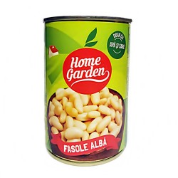 Bax 12 Conserve Fasole Alba HOME GARDEN, 380 g, Fasole la Conserva, Fasole Prefiarta, Conserva de Fasole, Fasole Boabe la Conserva, Cutie Boabe de Fasole Alba, Boabe de Fasole Alba Fierte, Fasole Alba Fiarta la Conserva, Fasole Boabe la Cutie