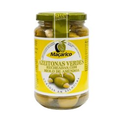 Masline Verzi Umplute cu Migdale Macarico, 200 g, Masline Umplute, Masline cu Umplutura, Masline Umplutura, Masline cu Migdale, Masline Fara Samburi, Masline Umplutura Migdale, Masline Naturale, Masline la Borcan, Masline Conserva