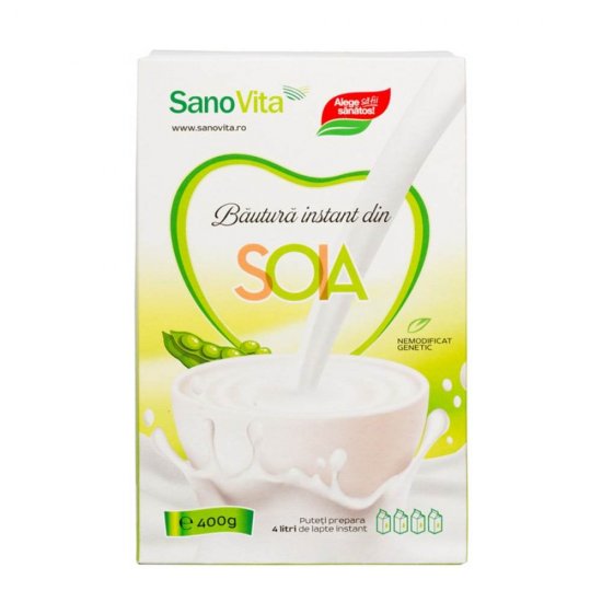 Bautura Instant din Soia Pudra Sano Vita, 400 g, Bautura de Soia, Bautura din Soia, Bautura din Pudra de Soia, Pudra de Soia pentru Bautura, Soia Pudra Bautura, Soia Pudra pentru Bautura Instant, Pudra Soia Sano Vita, Sano Vita Pudra de Soia