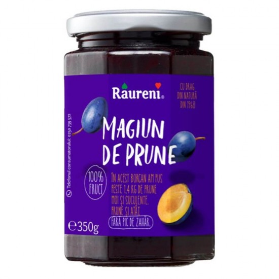 Magiun de Prune Raureni, 350 g, Raureni Magiun de Prune, Borcan cu Magiun de Prune, Magiun de Prune la Borcan, Magiun de Prune fara Zahar Raureni, Magiunuri de Prune fara Zahar