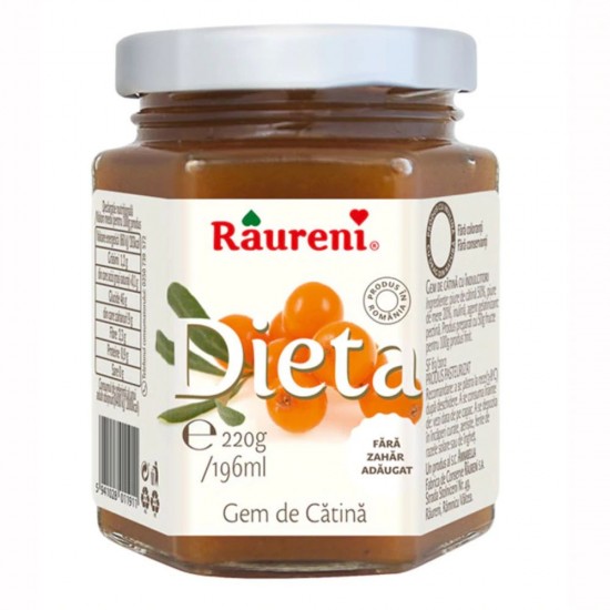 Gem de Catina Dietetic Raureni, 220 g, Gem Catina Dieta, Gem din Catina, Gem Raureni, Gem Raureni de Catina Dieta, Gem Catina, Borcan de Gem de Catina, Borcan Gem de Catina, Gem de Catina Dietetic