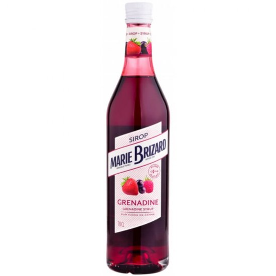 Sirop cu Aroma de Grenadine Marie Brizard, 0.7 l, Sirop pentru Cocktail, Sirop din Grenadine, Sirop Concentrat din Fructe Exotice, Sirop pentru Suc din Fructe, Sirop Concentrat din Grenadine pentru Limonada