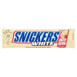 Baton Snickers White Standard, 49g, Baton Snickers Alb, Baton de Ciocolata Snickers White, Baton de Ciocolata Alba cu Alune, Baton de Ciocolata Snickers White, Baton de Ciocolata cu Nuga, Baton Ciocolata Alba, Baton cu Caramel, Baton cu Alune
