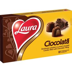 Bomboane cu Crema de Ciocolata Laura, 140 g, Bomboane de Ciocolata Laura, Bomboane de Ciocolata cu Crema de Ciocolata Laura, Praline cu Crema de Ciocolata Laura, Praline de Ciocolata Laura, Praline de Ciocolata cu Crema de Ciocolata Laura