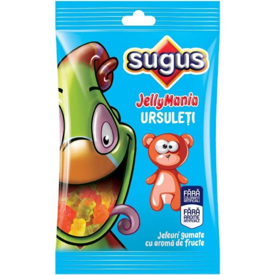 Jeleuri Sugus JellyMania Ursuleti, Fructe, 75 g, Jeleuri Gumate Sugus JellyMania Ursuleti, Jeleuri Gumate Sugus Ursuleti, Jeleuri Sugus Ursuleti, Jeleuri cu Fructe, Jeleuri Sugus Fructe, Sugus Jeleuri Fructe, Sugus Jeleuri cu Fructe