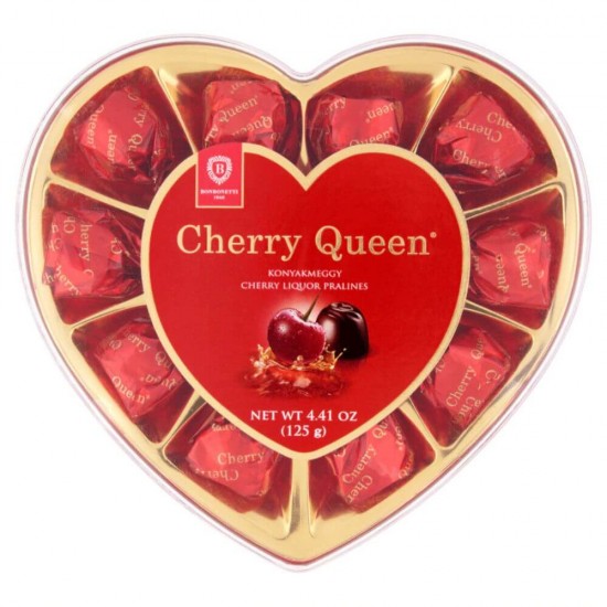 Praline Ciocolata cu Alcool Roshen Cherry Queen, 125 g, Crema Lichior Cirese, Praline Roshen Ciocolata cu Alcool, Cutie Praline Ciocolata, Roshen Cherry Queen Praline Ciocolata cu Lichior, Bomboane Ciocolata cu Alcool, Cutie Bomboane Ciocolata