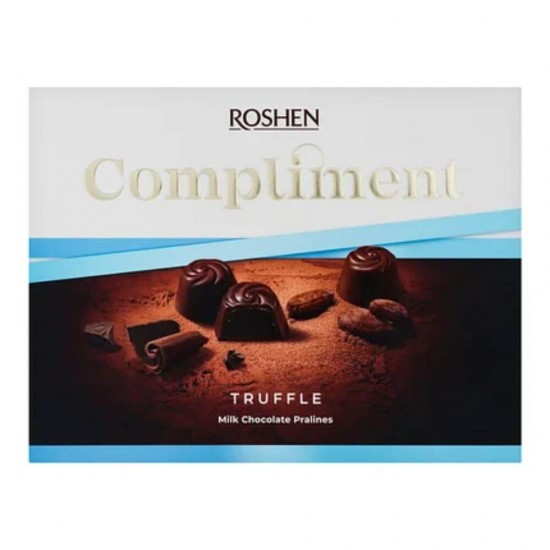 Praline de Ciocolata Roshen Compliment, 120 g, Aroma Trufe, Praline Roshen Ciocolata, Cutie Praline Ciocolata, Roshen Compliment Truffle Praline Ciocolata, Bomboane Ciocolata, Cutie Bomboane Ciocolata