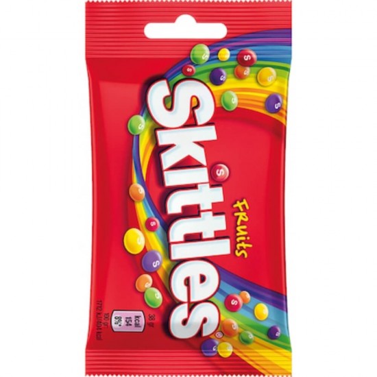 Bomboane Gumate cu Aroma de Fructe SKITTLES, 38 g, Bomboane Fructate, Bomboane cu Gust de Fructe, Bomboane Skittles, Dulciuri cu Aroma de Fructe, Bomboane de Guma, Dulciuri Gumate, Dulciuri Gumate cu Aroma de Fructe