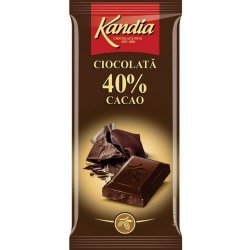 Ciocolata Amaruie Kandia, 80 g, 40% Cacao, Ciocolata Neagra Kandia, Ciocolata Kandia, Ciocolata Neagra 80 g, Ciocolata Amaruie 80 g, Ciocolata Neagra 40% Cacao, Ciocolata Amaruie 40% Cacao, Tableta de Ciocolata Neagra