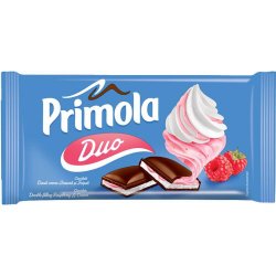Ciocolata Primola Duo Zmeura & Frisca, 89 g, Ciocolata Primola Duo Zmeura si Frisca, Ciocolata Primola Zmeura si Frisca, Ciocolata Zmeura si Frisca, Ciocolata cu Zmeura si Frisca, Ciocolata cu Umplutura de Zmeura si Frisca