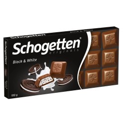 Ciocolata cu Oreo Schogetten Black and White, 100 g