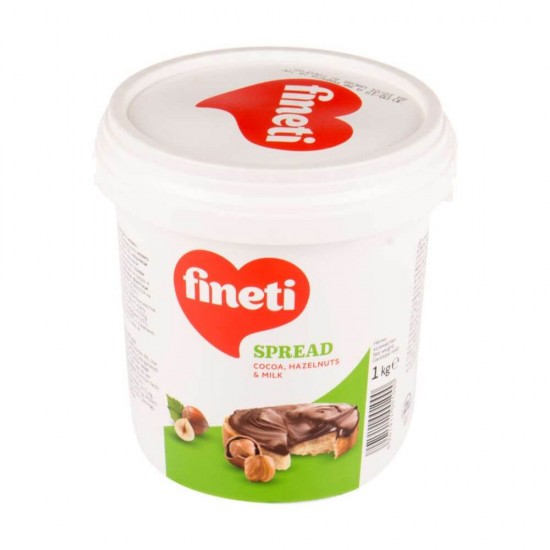 Crema de Ciocolata Tartinabila Fineti Spread, 1 Kg, Aroma Alune de Padure, Fineti Crema de Ciocolata, Crema Tartinabila cu Cacao Fineti, Crema Tartinabila cu Alune de Padure Fineti, Creme Tartinabile cu Cacao si Alune, Crema Ciocolata pentru Tartine