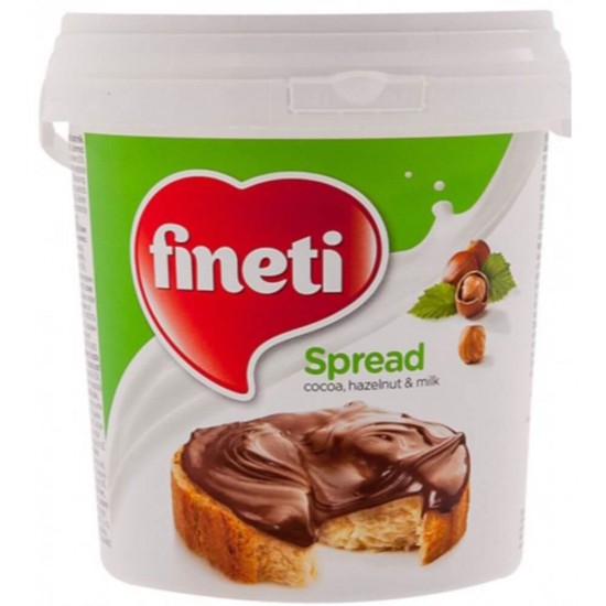 Crema de Ciocolata Tartinabila Fineti Spread, 5 Kg, Aroma Alune de Padure, Fineti Crema de Ciocolata, Crema Tartinabila cu Cacao Fineti, Crema Tartinabila cu Alune de Padure Fineti, Creme Tartinabile cu Cacao si Alune, Crema Ciocolata pentru Tartine