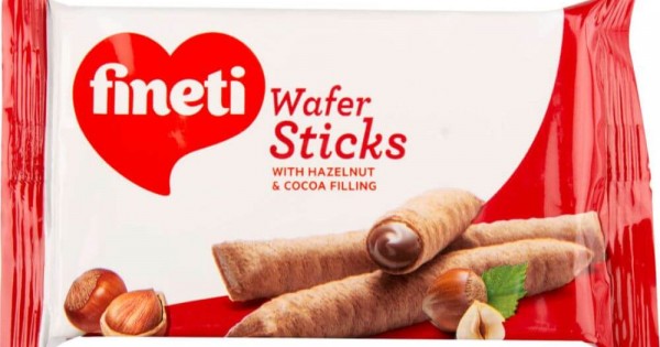 Napolitane cu Crema Fineti Wafer Sticks, 25 g, 12 Buc/Cutie, Aroma ...
