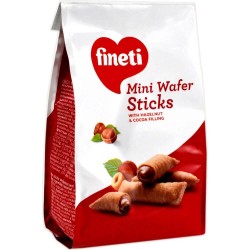 Napolitane cu Crema Fineti Wafer Sticks, 100 g, 10 Buc/Cutie, Aroma Alune de Padure, Napolitane Fineti Wafer Sticks, Sticks-uri Fineti cu Crema de Ciocolata, Mini Napolitane Fineti Wafer Sticks, Mini Sticksuri din Napolitane Fineti Wafer Sticks