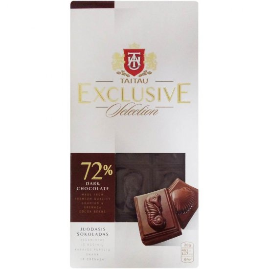 Ciocolata Neagra Taitau Exclusive, 72% Cacao, 100 g, Tableta Ciocolata Neagra, Ciocolata Amaruie, Tableta Ciocolata Amaruie, Tablete Ciocolata, Ciocolata 72% Cacao, Ciocolate Amarui, Ciocolate Negre, Ciocolata Tableta