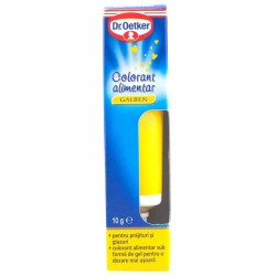 Colorant Alimentar Galbenu Dr. Oetker, 10 g, Coloranti Gel pentru Dulciuri, Coloranti Alimentari Dr. Oetker pentru Prajituri, Colorant Alimentar Galben pentru Glazuri si Aluaturi, Colorant Alimentar Galben pentru Creme si Glazuri