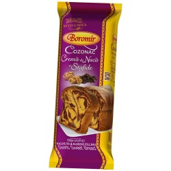 Cozonac Boromir cu Nuca si Stafide, 400 g, Cozonac Boromir, Cozonac Ambalat, Cozonac cu Nuca si Stafide, Cozonac cu Stafide si Nuca, Cozonaci Boromir, Cozonaci Ambalati, Cozonac Preparat, Cozonaci Preparati