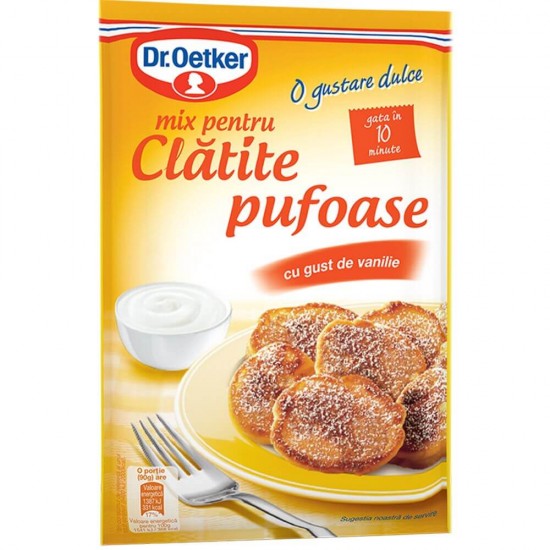 Mix pentru Clatite Pufoase Dr. Oetker, 150 g, Aroma de Vanilie, Amestec pentru Clatite Pufoase Dr. Oetker, Mix pentru Clatite cu Aroma de Vanilie, Dr. Oetker Clatite Pufoase, Ingrediente pentru Clatite