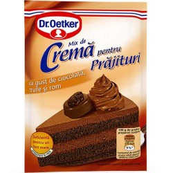 Praf Crema Prajitura cu Ciocolata, Trufe si Rom Dr. Oetker, 57 g, Praf Crema Prajitura Dr. Oetker, Mix Creme pentru Preparat Prajitura cu Gust de Ciocolata Dr Oetker, Dr. Oetker Amestec Crema Prajitura cu Rom, Mix pentru Crema Prajitura Aroma Ciocolata