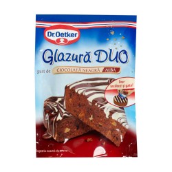 Glazura cu Gust de Ciocolata Neagra si Alba Dr.Oetker Decor, 100g, Glazura, Glazura Ciocolata Neagra si Alba, Glazura Prajituri, Glazura pentru Prajituri, Glazura de Ciocolata Neagra si Alba, Glazura Tort, Glazura pentru Tort, Glazura Turta Dulce