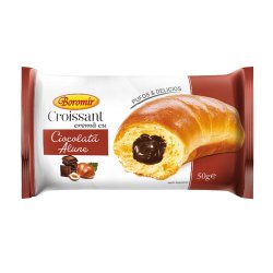 Croissant cu Crema de Alune Boromir, 50 g, Croissant cu Alune, Croissant cu Alune, Corn cu Alune, Corn cu Alune, Corn Crema Alune, Croissant Crema Alune, Croissant Boromir, Corn Boromir, Corn cu Crema de Alune, Corn cu Crema de Alune