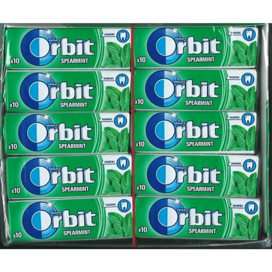 Set 30 Pachete Guma de Mestecat Orbit Spearmint, Guma pentru Mestecat, Guma Orbit, Guma Mestecat, Guma Mentolata, Guma Aroma de Menta, Guma cu Menta, Pachet Guma Orbit, Pachet Guma de Mestecat