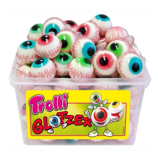 Set 60 Jeleuri de Fructe Trolli, Forma de Ochi, 1128 g