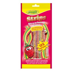 Jeleuri Fasii cu Capsuni Woogie, 85 g Jeleuri Fasii cu Capsuni Woogie, 85 g