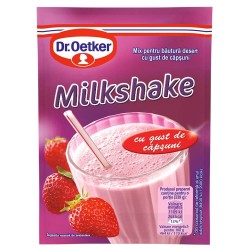 Milkshake cu Capsuni Dr. Oetker, 33 g, Milkshake cu Gust de Capsuni, Milkshake Dr. Oetker, Praf pentru Milkshake, Praf Milkshake Instant, Milkshake Rapid, Mix pentru Milkshake, Mix Bautura Desert