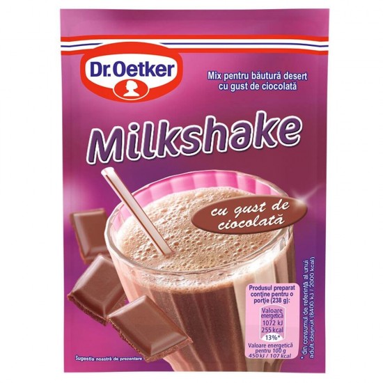 Milkshake cu Ciocolata Dr. Oetker, 32 g, Milkshake cu Gust de Ciocolata, Milkshake Dr. Oetker, Praf pentru Milkshake, Praf Milkshake Instant, Milkshake Rapid, Mix pentru Milkshake, Mix Bautura Desert