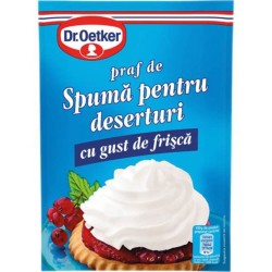 Praf de Spuma Dr.Oetker, 48 g, Gust de Frisca, Praf de Spuma pentru Deserturi cu Gust de Frisca, Dr. Oetker Praf de Spuma cu Gust de Frisca, Praf Frisca pentru Prajituri, Praf de Spuma Preparat cu Lapte, Praf de Frisca Preparat cu Lapte
