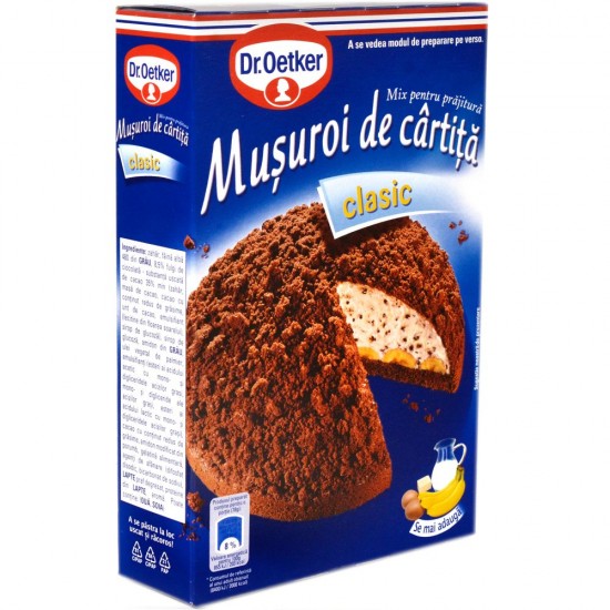 Mix pentru Prajitura Musuroi de Cartita, Clasic, Dr. Oetker, 350 g, Prajitura Musuroi de Cartita, Prajitura Dr. Oetker, Prajitura Musuroi, Musuroi de Cartita Preparare Rapida