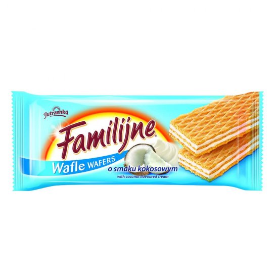 Napolitane Family’s Wafers cu Crema de Cocos, 180 g, Napolitana Cocos, Napolitana cu Cocos, Napolitane Cocos, Napolitana Crema de Cocos, Napolitane Crema de Cocos, Napolitana Desert, Napolitana Gustare, Napolitane cu Cocos