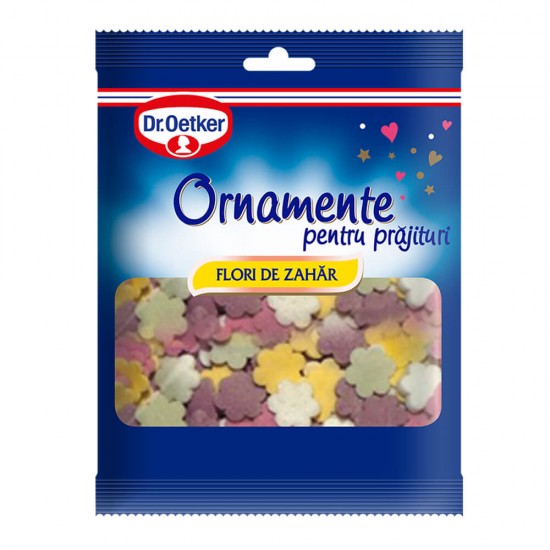 Ornamente Colorate pentru Prajituri DR. OETKER, 30 g, Flori de  Zahar, Ornamente de Zahar, Ornamente pentru Deserturi, Flori de Zahar pentru Prajituri, Ornamente pentru Dulciuri, Ornamente pentru Decor Deserturi, Flori Colorate pentru Deserturi