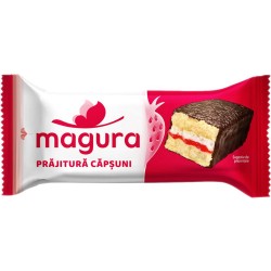 Prajitura cu Crema de Capsuni Magura, 35 g, 24 Buc/Set, Prajitura cu Capsuni, Prajitura Crema de Capsuni, Prajitura Capsuni, Prajitura Magura, Prajitura cu Capsuni Magura, Prajitura Magura cu Capsuni, Prajitura Magura cu Crema de Capsuni