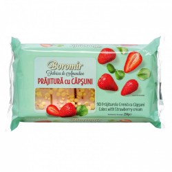 Prajitura cu Capsuni BOROMIR, 250 g, Prajitura cu Fructe, Desert cu Fructe, Prajitura cu Crema de Fructe, Desert cu Crema, Prajitura cu Capsuni, Desert cu Crema de Capsuni, Prajituri cu Crema de Capsuni, Prajituri Boromir