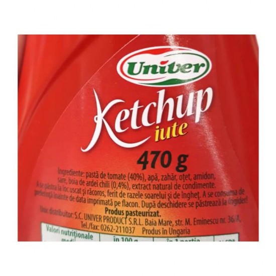 Ketchup Iute Univer, Fara E-uri, 470 g