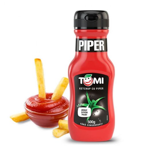 Ketchup cu Piper Tomi, 500 g, Ketchup Tomi cu Piper, Ketchup Tomi Piper, Tomi Piper Ketchup, Ketchup Piper Tomi, Ketchup Putin Picant Tomi, Ketchup Putin Iute Tomi, Ketchup Usor Picant Tomi, Ketchup Usor Iute Tomi, Ketchup Picant Tomi