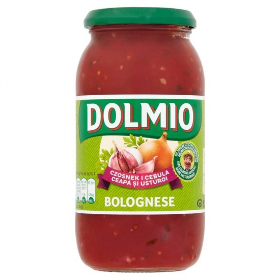 Sos Bolognese Usturoi si Ceapa, Dolmio, 500 g, Sos Paste cu Usturoi, Sos cu Usturoi pentru Paste, Sos Paste Bolognese cu Ceapa si Usturoi, Sos Vegetarian pentru Paste, Sos Paste cu Ceapa, Sos Spaghete, Sos Iute pentru Spaghete
