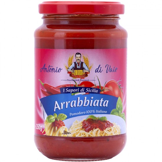 Sos pentru Paste Antonio Di Vaio Arrabbiata, 350g, Sos Paste, Sos Arrabbiata, Sos pentru Paste, Sos Paste Antonio Di Vaio, Sos Arrabbiata pentru Paste, Sos Paste Fara Carne, Sos Paste Tomate, Sos Pentru Paste Gata Preparat, Sos Picant Paste