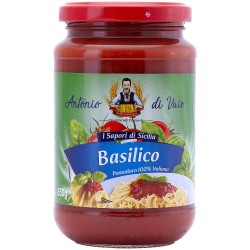 Sos pentru Paste Antonio Di Vaio Basilico, 350g, Sos Paste, Sos Arrabbiata, Sos pentru Paste, Sos Paste Antonio Di Vaio, Sos Basilico pentru Paste, Sos Paste Fara Carne, Sos Paste Tomate, Sos Pentru Paste Gata Preparat